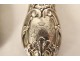 6 silver knives filled with Minerva coat of arms crest count&#39;s crown 19th century