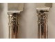 6 silver knives filled with Minerva coat of arms crest count&#39;s crown 19th century