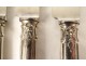 6 silver knives filled with Minerva coat of arms crest count&#39;s crown 19th century