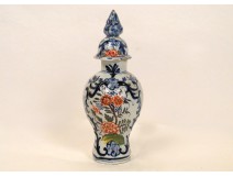 Pot vase covered in Delft 18th Duijn Flowers