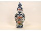 Pot vase covered in Delft 18th Duijn Flowers