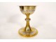 Chalice paten agent vermeil Minerva Maison Evellin Rennes crucifixion 20th century