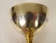 Chalice paten agent vermeil Minerva Maison Evellin Rennes crucifixion 20th century