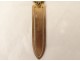 Gold-plated metal bookmark with bird, butterfly, lily flowers, Art Nouveau, 19th century