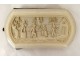 Ivory Dieppe card holder wallet case, 19th century folk dance scene