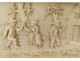 Ivory Dieppe card holder wallet case, 19th century folk dance scene
