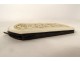 Ivory Dieppe card holder wallet case, 19th century folk dance scene