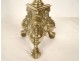 Pair of twisted bronze candlesticks with cherubic marmosets, 17th century