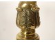 Pair of twisted bronze candlesticks with cherubic marmosets, 17th century