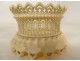 Baccarat green opaline carafe bottle with gilding and ivory foot, Dieppe, 19th century