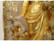 Virgin of Marseille Santibelli Saint Mary terracotta gilded globe 19th century