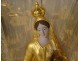 Virgin of Marseille Santibelli Saint Mary terracotta gilded globe 19th century