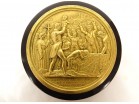 Boîte écaille médaille métal Adoption enfants Général Foy Français 1825 19è