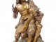 Fireplace mantelpiece bronze pendulum Italian fisherman candelabra NapIII 19th century