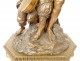 Fireplace mantelpiece bronze pendulum Italian fisherman candelabra NapIII 19th century