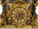 Fireplace mantelpiece bronze pendulum Italian fisherman candelabra NapIII 19th century