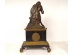 Fireplace mantelpiece bronze pendulum Italian fisherman candelabra NapIII 19th century