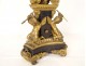 Fireplace mantelpiece bronze pendulum Italian fisherman candelabra NapIII 19th century