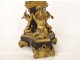 Fireplace mantelpiece bronze pendulum Italian fisherman candelabra NapIII 19th century