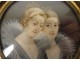 Round tortoiseshell box miniature painted portrait of Queen France Mary Stuart 19th