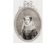 Round tortoiseshell box miniature painted portrait of Queen France Mary Stuart 19th