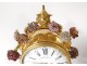 Pendulum Buffalo Louis XV gilt bronze lacquered wood Chinese candelabra 18th