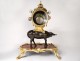Pendulum Buffalo Louis XV gilt bronze lacquered wood Chinese candelabra 18th