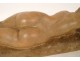 Large terracotta sculpture Marcel Bouraine sleeping nude woman 90.5cm 20th century
