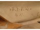 Large terracotta sculpture Marcel Bouraine sleeping nude woman 90.5cm 20th century
