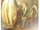 HST painting scene genre after Chardin pot bedroom child boy mother 19th century