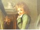 HST painting scene genre after Chardin pot bedroom child boy mother 19th century