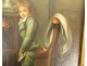 HST painting scene genre after Chardin pot bedroom child boy mother 19th century