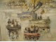 HST painting Louis Rosan pardon sailor Procession Sea Brittany Lorient 20th century