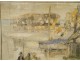HST painting Louis Rosan pardon sailor Procession Sea Brittany Lorient 20th century
