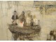 HST painting Louis Rosan pardon sailor Procession Sea Brittany Lorient 20th century