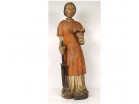 Grande statue sculpture bois polychrome Saint Laurent gril cuisiniers XVIIè