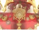Reliquary shrine in gilded wood, Gothic chapel of Saints Vincent, fleur-de-lis, 19th century