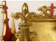 Reliquary shrine in gilded wood, Gothic chapel of Saints Vincent, fleur-de-lis, 19th century