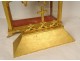 Reliquary shrine in gilded wood, Gothic chapel of Saints Vincent, fleur-de-lis, 19th century