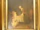 HST painting scene genre after Chardin Blessing supper children mother 19th century