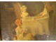 HST painting scene genre after Chardin Blessing supper children mother 19th century