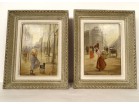 Pair HSP Léonie Lebas elegant dog Paris florist Belle Epoque XIXth