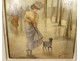 Pair HSP Léonie Lebas elegant dog Paris florist Belle Epoque XIXth