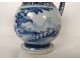 Deceptive pitcher Nevers earthenware blue monochrome gallant scene shepherdess 18th century