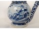 Deceptive pitcher Nevers earthenware blue monochrome gallant scene shepherdess 18th century