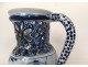 Deceptive pitcher Nevers earthenware blue monochrome gallant scene shepherdess 18th century