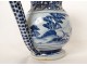 Deceptive pitcher Nevers earthenware blue monochrome gallant scene shepherdess 18th century