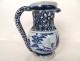 Deceptive pitcher Nevers earthenware blue monochrome gallant scene shepherdess 18th century