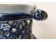 Deceptive pitcher Nevers earthenware blue monochrome gallant scene shepherdess 18th century