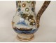 Deceptive pitcher Nevers earthenware blue monochrome gallant scene shepherdess 18th century